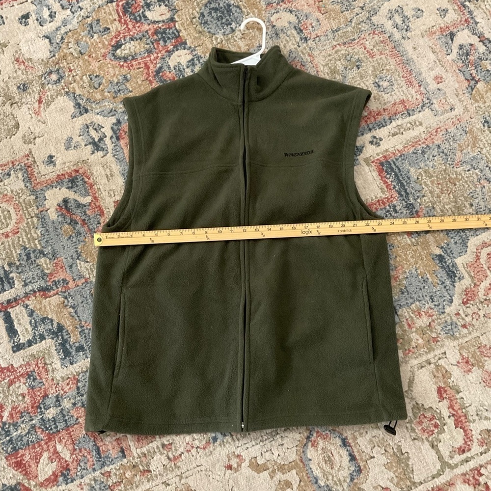 Winchester Fleece Vest Olive Green Large Mens Outdoor Hunting Shooting - Picture 4 of 7